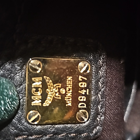 MCM black pebbled leather bag EUC. - Picture 3 of 9